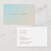 Cartes de visite minimalistes (Devant / Derrière)