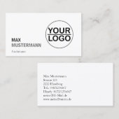 Cartes de visite minimalistes avec logo (Devant / Derrière)