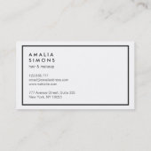 Cartes de visite minimalistes blancs (Dos)