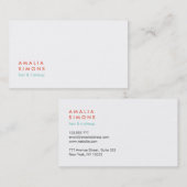 Cartes de visite minimalistes blancs (Devant / Derrière)