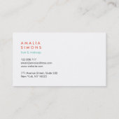 Cartes de visite minimalistes blancs (Dos)