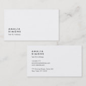 Cartes de visite minimalistes blancs (Devant / Derrière)