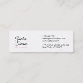 Cartes de visite minimalistes blancs (Dos)