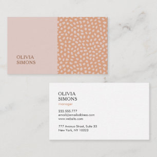 Cartes de visite minimalistes dans le style boho.