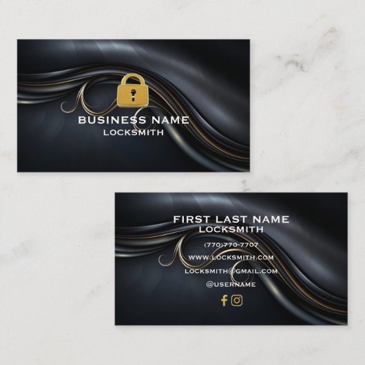 Cartes de visite minimalistes de luxe (Devant / Derrière)