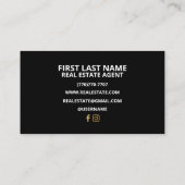 Cartes de visite minimalistes de luxe (Dos)