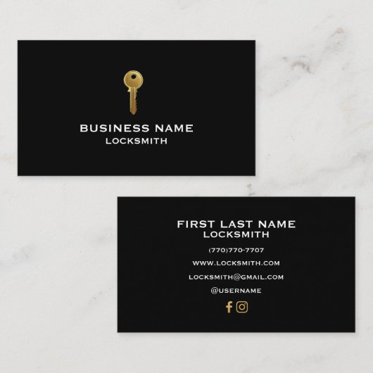 Cartes de visite minimalistes de luxe (Devant / Derrière)