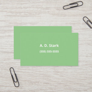 Cartes de visite minimalistes de Sage Solide