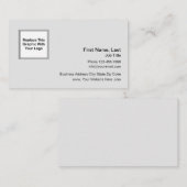 Cartes de visite minimalistes du logo (Devant / Derrière)