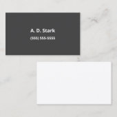 Cartes de visite minimalistes gris foncé (Devant / Derrière)