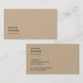 Cartes de visite minimalistes noirs (Devant / Derrière)