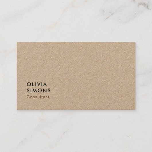 Cartes de visite minimalistes noirs (Devant)