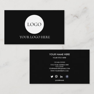 Cartes de visite minimalistes personnalisées avec