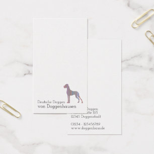 Cartes de visite minimalistes pour Grande Danois
