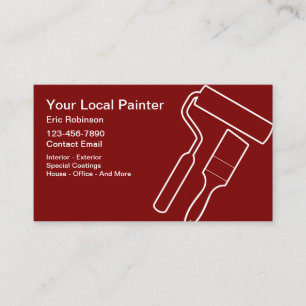 Cartes de visite minimalistes pour peintre en bâti