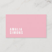 Cartes de visite minimalistes roses (Devant)