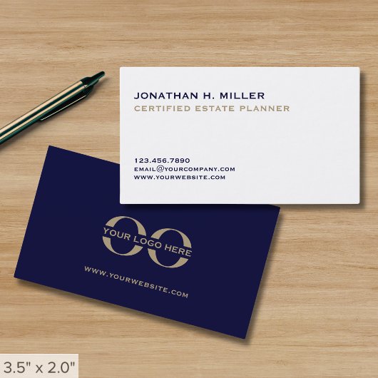 Cartes de visite minimalistes simples avec logo pe