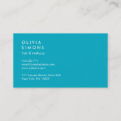 Cartes de visite minimalistes Turquoise (Dos)