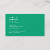 Cartes de visite minimalistes Turquoise (Dos)