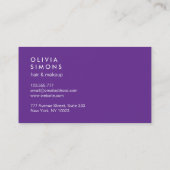 Cartes de visite minimalistes violets (Dos)