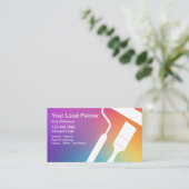 Cartes de visite minimaux de peintre de maison (Debout devant)