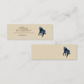 Cartes de visite minimaux élégants avec le cheval (Devant / Derrière)