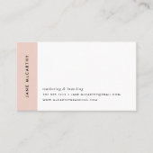 Cartes de visite minimaux modernes | Blush (Devant)