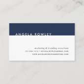 Cartes de visite minimaux modernes | Marine (Devant)