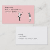 Cartes de visite mobiles de coiffeur (Devant / Derrière)