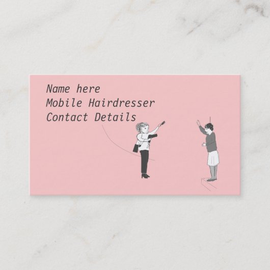 Cartes de visite mobiles de coiffeur (Devant)