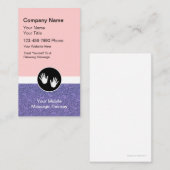 Cartes de visite mobiles de massage (Devant / Derrière)