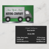 Cartes de visite mobiles de moteurs de vert de (Devant / Derrière)