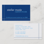 cartes de visite > moda stellaire [marine+bleu] (Devant / Derrière)