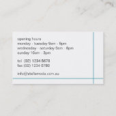 cartes de visite > moda stellaire [sarcelle (Dos)