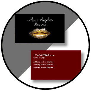 Cartes de visite mode de maquillage clinquantes te