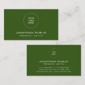 Cartes de visite modèle Élégante forêt verte (Devant / Derrière)