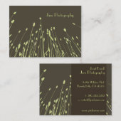 Cartes de visite modèle, herbe de blé (Devant / Derrière)