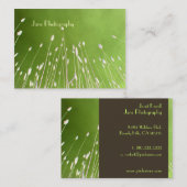 Cartes de visite modèle, herbe de blé (Devant / Derrière)