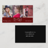 Cartes de visite modèles de Headshot d'acteur (Devant / Derrière)