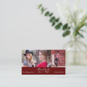 Cartes de visite modèles de Headshot d'acteur (Debout devant)