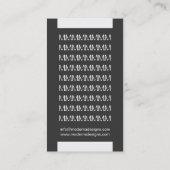 Cartes de visite modernes (Dos)