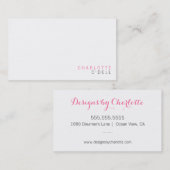 Cartes de visite modernes (Devant / Derrière)