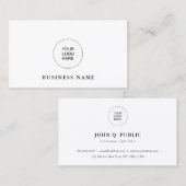 Cartes de visite modernes Ajouter le logo de l'ent (Devant / Derrière)