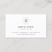 Cartes de visite modernes Ajouter le logo de l'ent (Dos)