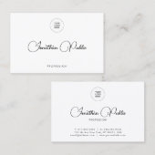 Cartes de visite modernes Ajouter son propre logo (Devant / Derrière)