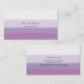 Cartes de visite modernes aquarelle violet lavande (Devant / Derrière)
