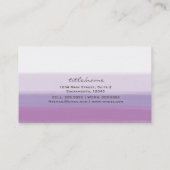 Cartes de visite modernes aquarelle violet lavande (Dos)