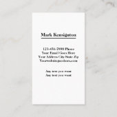 Cartes de visite modernes audacieux (Dos)