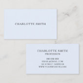 Cartes de visite modernes bleus en pastel (Devant / Derrière)