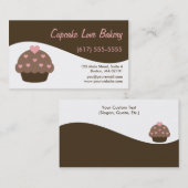 Cartes de visite modernes Brown de petit gâteau de (Devant / Derrière)
